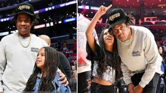 Blue Ivy & Jay Z trends after cute video at basketball game, SA reacts: "She said, don't mess with my curls"