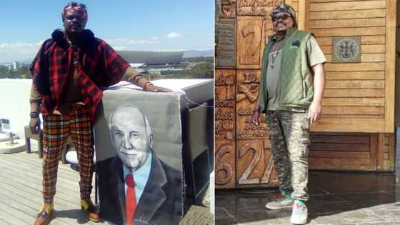 Rasta arrives in CPT with painting of ex president FW de Klerk, SA stirred: 'Great artwork'