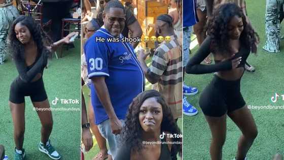 Woman doing TikTok dance in real life at event gets 4.9M views as onlooker checking her out has peeps howling