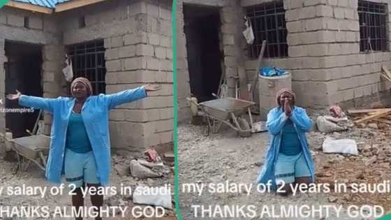 After saving her salary for 2 years, lady returns home and builds stylish house, video emerges