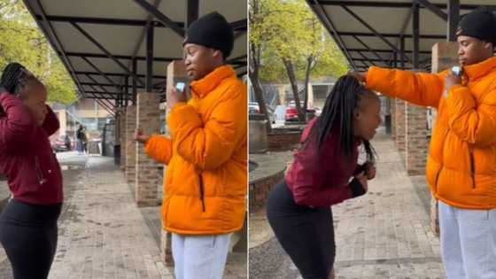 Woman falls for TikTok prank, does underarm challenge for R150 but creator leaves her in streets with eyes closed