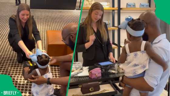 "Once she started walking": Dad buys designer handbag for toddler after keeping sweet promise