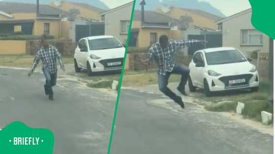 Emotional moment captured as husband joyfully greets his wife