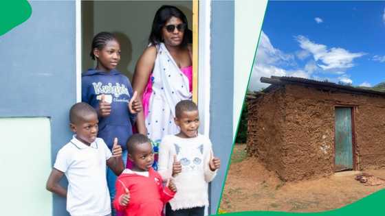 Blind 35-year-old mom of 4 living in mud house gets new home from Collen Mashawana within 3 weeks