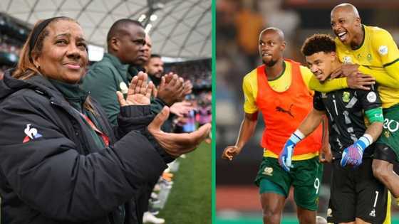 Banyana Banyana coach Desiree Ellis joins SA to welcome Bafana Bafana home at OR Tambo International