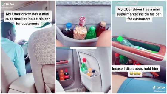 Taxi driver turns car into mini supermarket, makes drinks, sweets & biscuits available for passengers in video