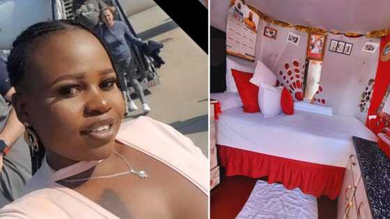 "Happy Valentine's Day": People comment on creative lady's red and white 1-room