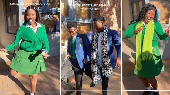 Private school kids show off their Betha kicks in funny dance video, Mzansi roasts their school uniform