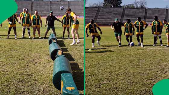 "Send them to the World Cup": Springboks team playing soccer in training has Mzansi losing it