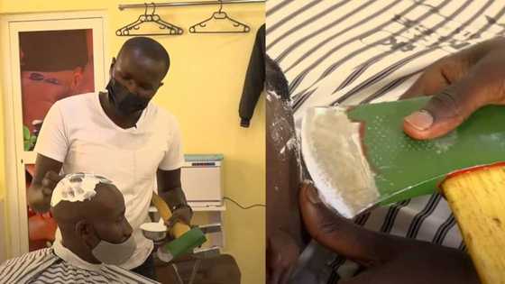 Meet the barber shaving clients' faces using an axe: "Some people fear"