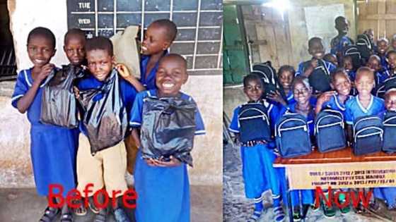 They had nothing to put their books in: young teacher gifts her pupils with nice looking school bags