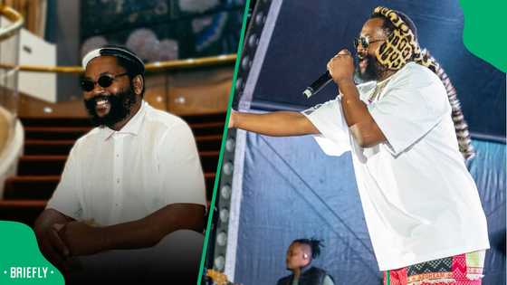 Sjava claps back at fan who questioned his rap ability, Fans react: "He can’t control himself"
