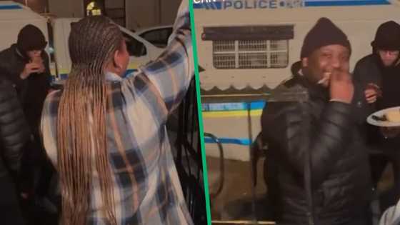 South African partygoers dance on despite police arrival