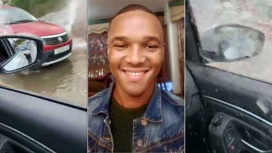 Man driving with window down splashed with water in viral video, Mzansi stunned