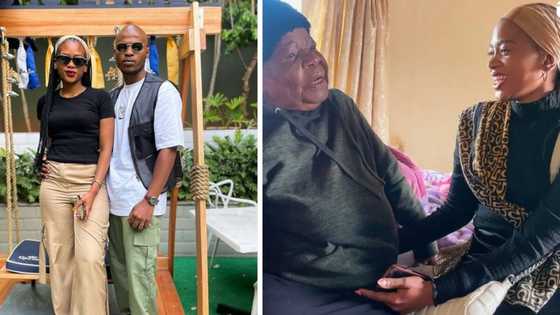 'Lingashoni' actor Fanele Zulu's wife's heartwarming meeting with his 101-year-old great gogo touches Mzansi