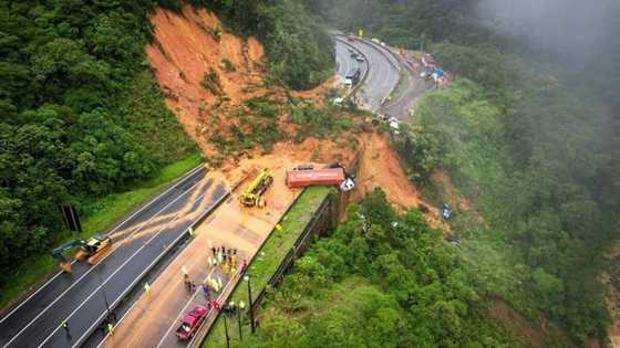 Two dead, dozens missing as landslide wipes out Brazil highway
