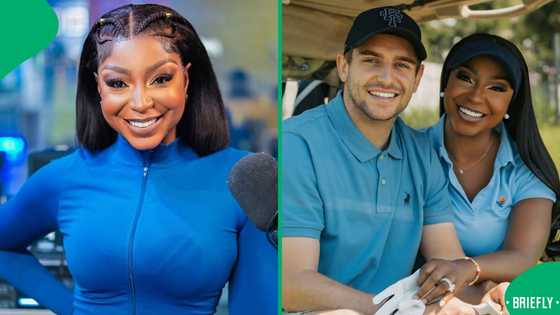 Khutso Theledi shows off her Italian husband following South Africa vs Italy clash