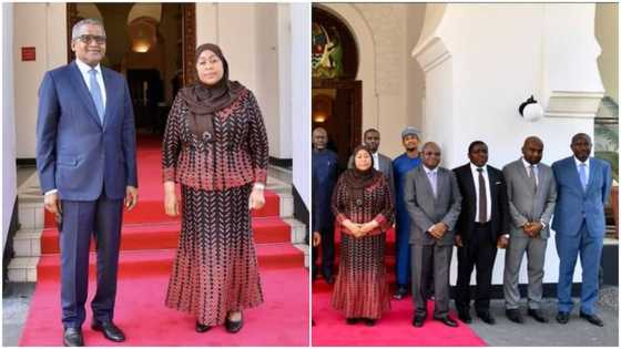 Pic of Africa's richest man & Tanzania's 1st female president stir reactions