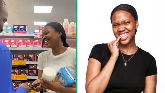 Kind Clicks worker captured offering woman basket, Mzansi touched: "So sweet"