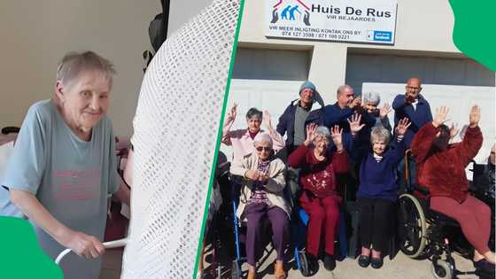 "Gooi hom, oupa en oumas": Nursing home dances to "Hop Hop Spinnekop"