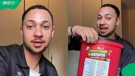 "Do you think it's worth it?": Man 'unboxes' Shoprite's R180 Christmas hamper, divides Mzansi