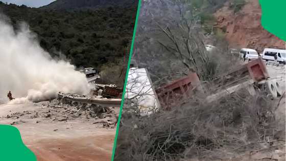 Cement truck overturns on N1 in Limpopo, accident happened metres away from fatal bus crash site