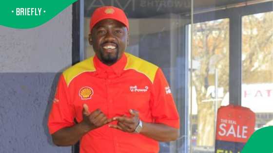 Petrol attendant's client matches his energy with amapiano dance routine, SA delighted by video