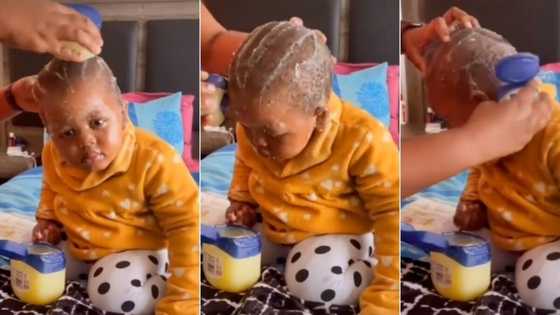 Hebanna: South Africans laughing over mom scooping Vaseline from cute baby’s head