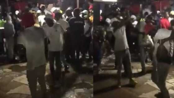Rain can’t stop partygoers from leaving the groove as they dance the night away