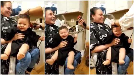 Funny video of baby's reaction while getting haircut goes viral