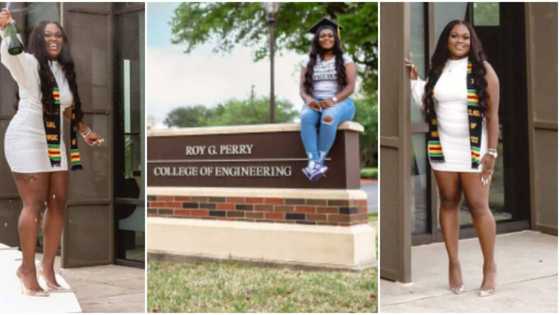 Beautiful lady set to graduate with engineering degree from university slays in mini-skirt; peeps react to photos