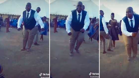Groomsman busts some fresh moves at wedding, Mzansi peeps deeply impressed: "This guy ke vibe straight"