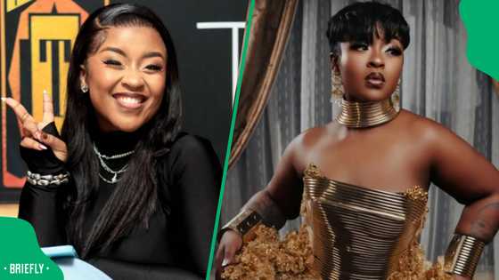 Gogo Skhotheni shows off daughter's ptosis repair surgery results, SA wowed: "What a strong baby"