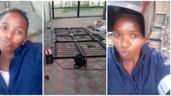 Hardworking lady shows off her welding hustle with heart-touching message, people applaud