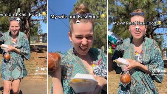 Zulu man proudly shows off beautiful wifey buying kasi food in heartwarming video, SA shows the makoti love