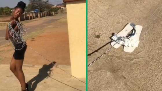 Woman uses plakkies in TikTok trend for luxury cars, Mzansi amused by improvised version of whip unveiling