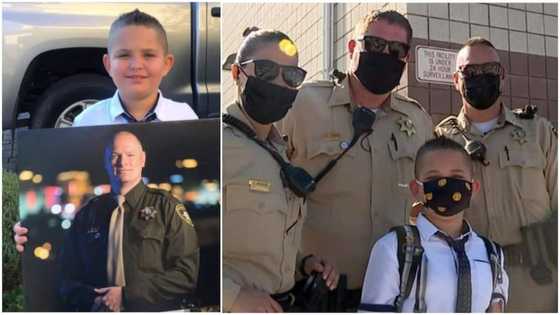 Police officers show love to deceased colleague’s son, give him escort on 1st day at school
