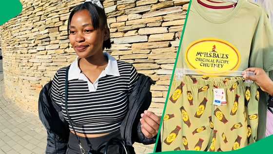"This is low-key fire": Mzansi peeps in stitches after discovering a chutney sauce pyjama set