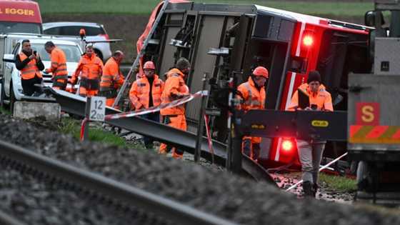 Fifteen hurt as two Swiss trains derail in storm