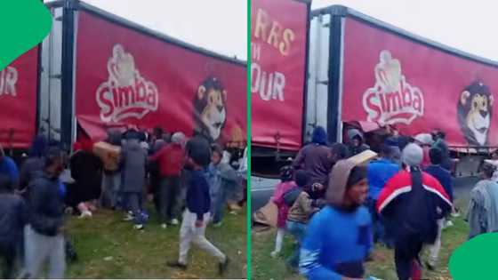 "This isn't acceptable": Simba truck looted on Francie Van Zijl Drive as crowd grabs goods and flees