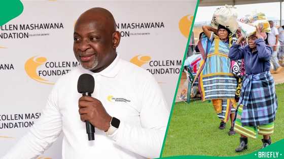 "He's done what we can't": Limpopo tycoon donates food to 3000 elders this festive season, SA reacts