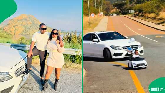 "This is exciting": SA reacts to family and toddler showing off their luxury cars on the road