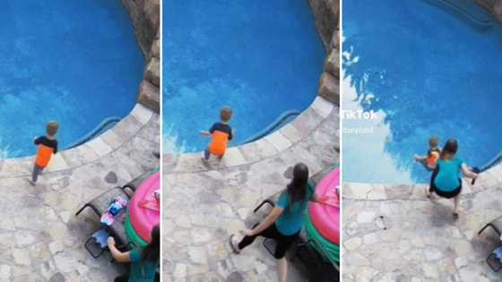 Viral TikTok video of mom saving child from falling into the pool leaves parents laughing at defiance