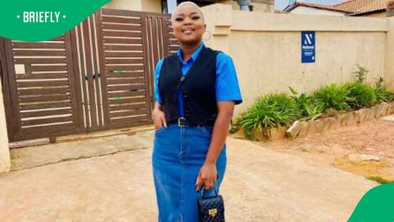 PEP employee coordinates outfit with work colours in photos