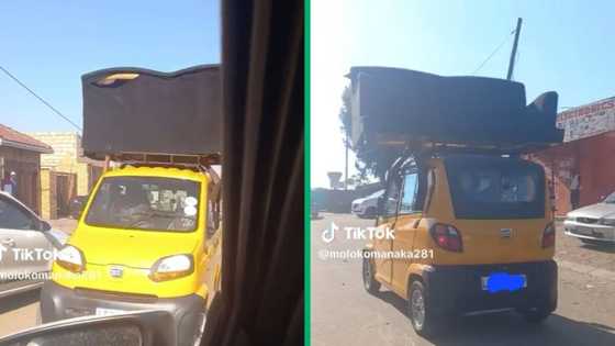 TikTok video of Bajaj Qute transporting massive sofa leaves SA howling