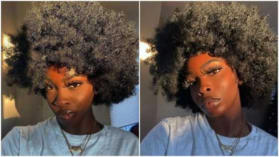 Lady Rocks Full Hair in Viral Photos, People Say She Looks Cute
