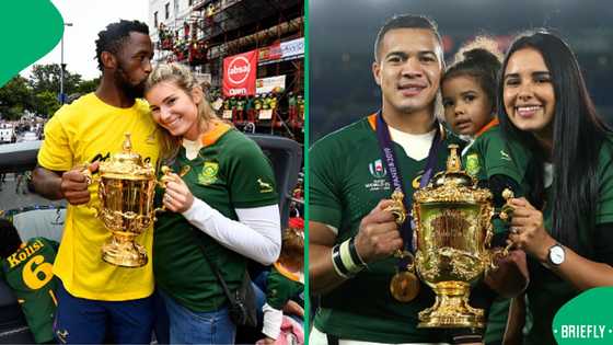 Siya and Rachel Kolisi 'react' as Cheslin Kolbe celebrates wife Layla on her birthday