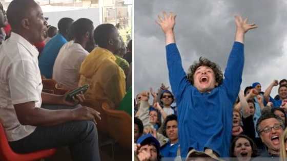 He should stop watching soccer: Video shows man who couldn't keep still during football match, Mzansi reacts