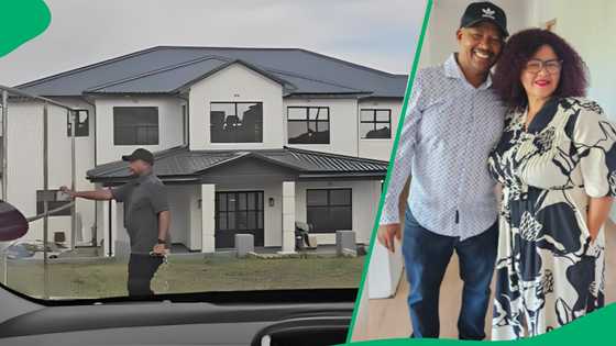 "This is beautiful": US working hubby arrives at his rural mansion for the first time, SA wowed