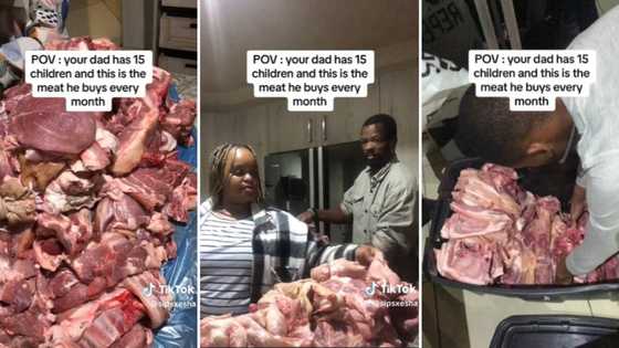 Mzansi father of 15 children, buys whole pig to feed family, people react: “At least he’s present”